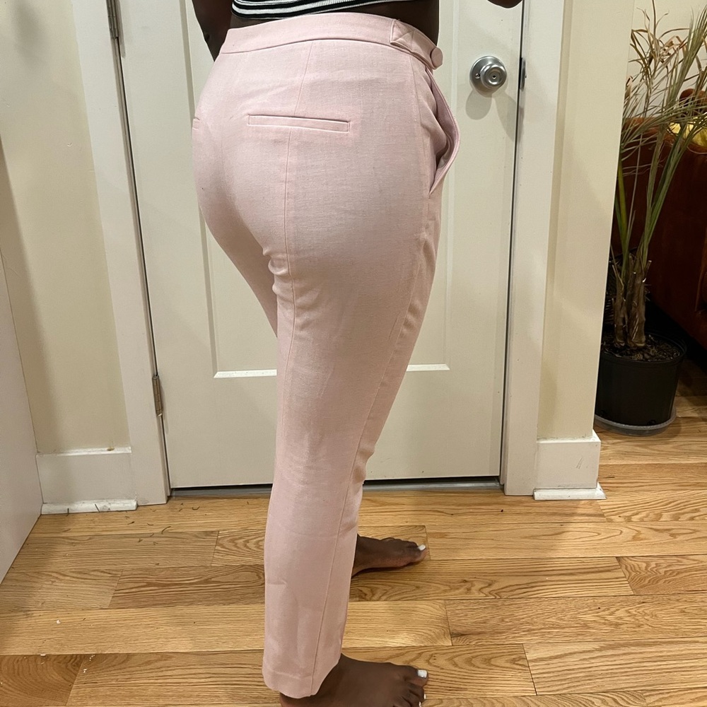 Express Easter pink stretchy high waist suit pants size 8